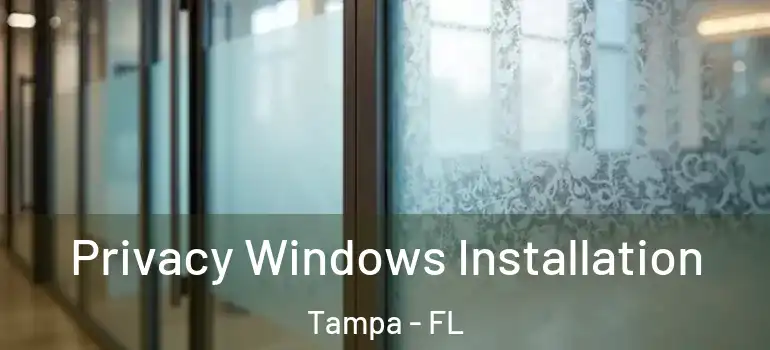  Privacy Windows Installation Tampa - FL
