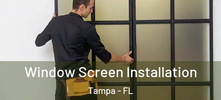  Window Screen Installation Tampa - FL